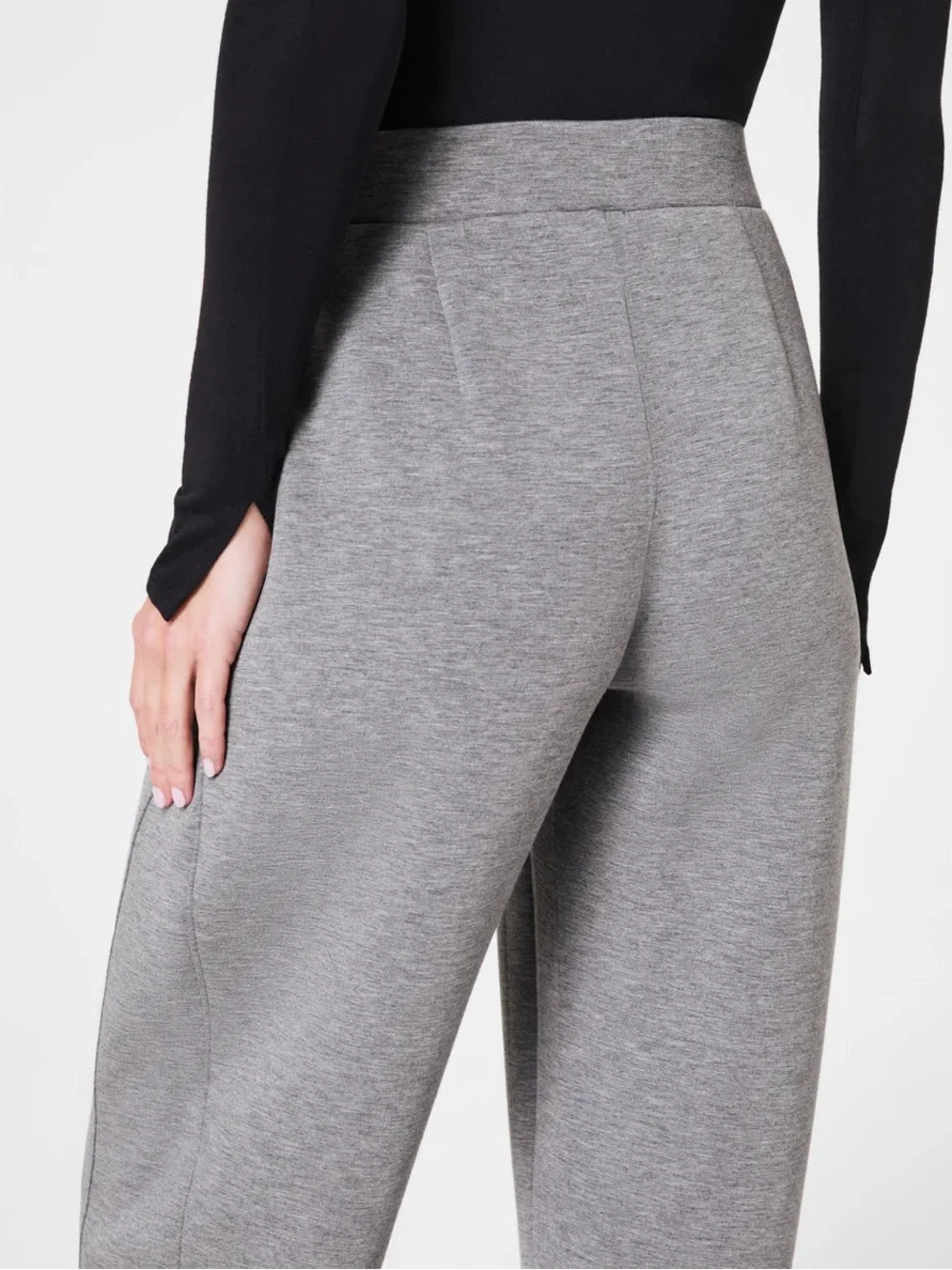 Spanx Gray Knit Barrel Leg Pant NWOT - Picture 3 of 5
